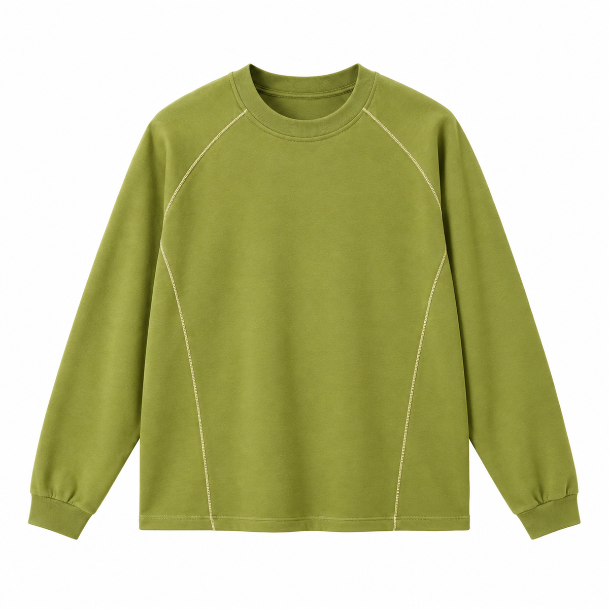 Men's raglan sleeve t-shirt in matcha green.